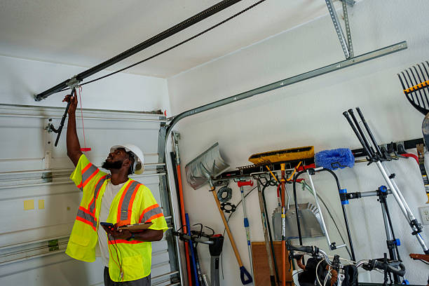 Professional Garage Door Panel Replacement technician working in North Laurel, MD